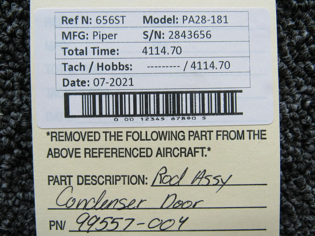 Piper 99557-004 Piper PA28-181 Rod Assembly Condenser Door