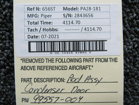 Piper 99557-004 Piper PA28-181 Rod Assembly Condenser Door