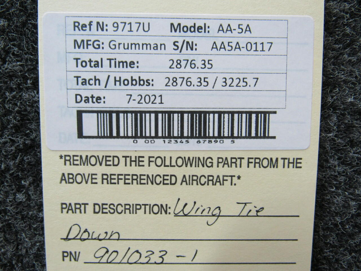 Grumman 901033-1 Grumman AA-5A Wing Tie Down
