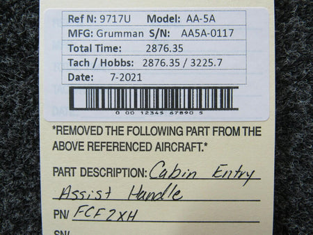FCF2XH Grumman AA-5A Cabin Entry Assist Handle BAS Part Sales | Airplane Parts