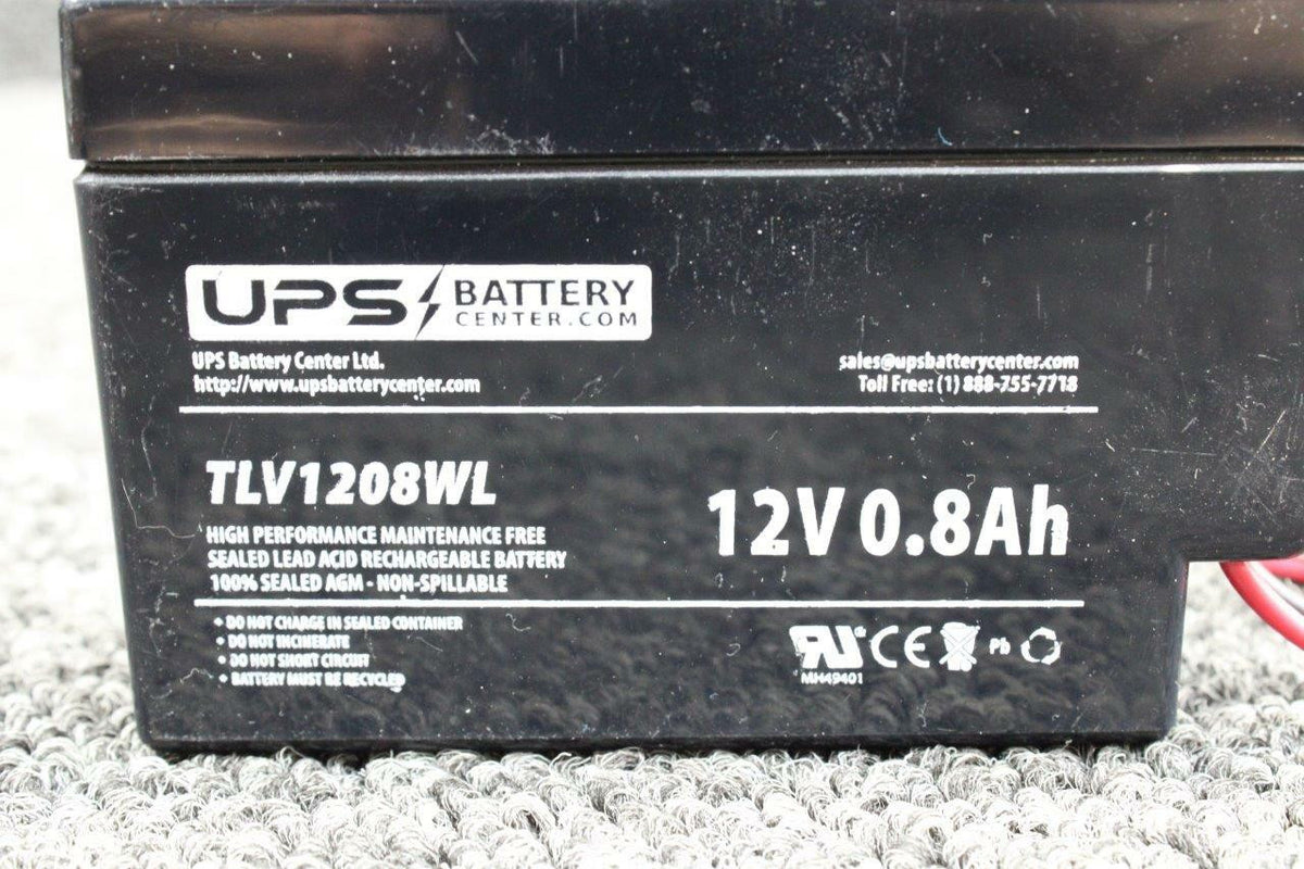 UPS Battery TLV1208WL Cessna 162 UPS Rechargeable Battery Volts 12, Amp Hours 0.8