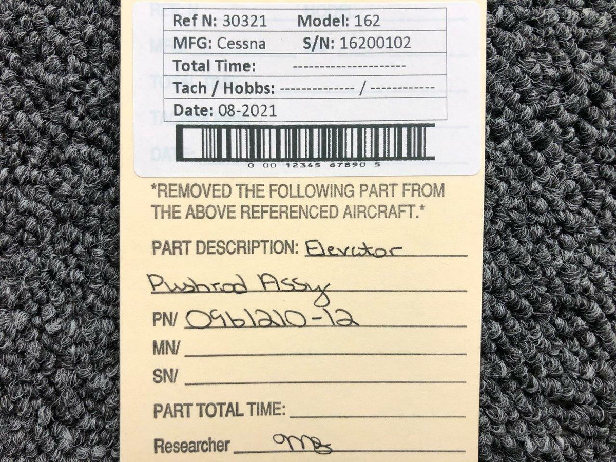 Cessna 0961210-12 Cessna 162 Elevator Pushrod Assembly