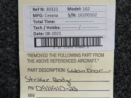 0911910-23 Cessna 162 Cabin Door Striker Assembly BAS Part Sales | Airplane Parts