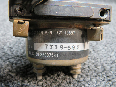 721-19897 (ALT: 58-380075-11) Phaostron Fuel Indicator (12V) (CORE) BAS Part Sales | Airplane Parts