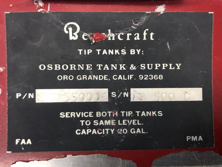 B55000 Beech F33A Osborne Tank & Supply Fuel Door Assembly BAS Part Sales | Airplane Parts