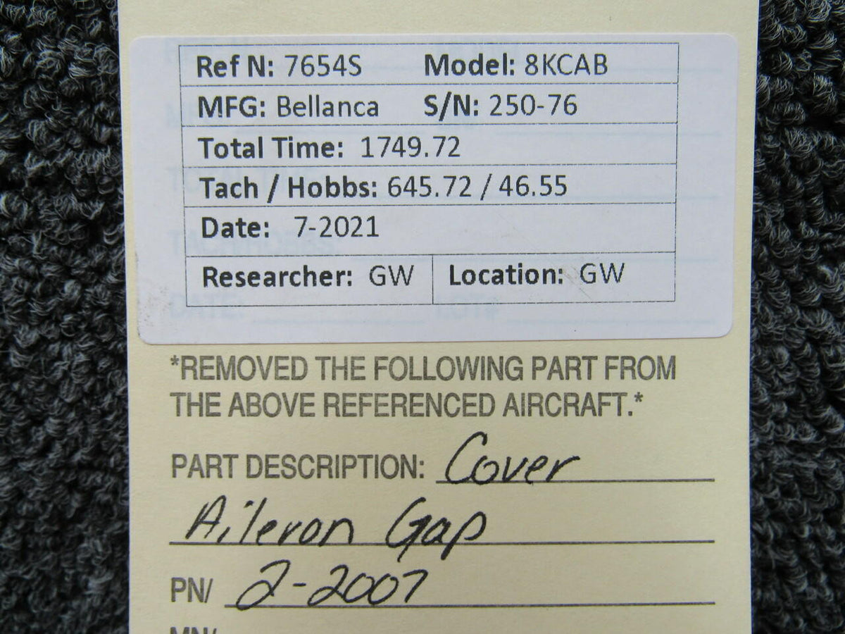 Bellanca 2-2007 Bellanca 8KCAB Cover Aileron Gap