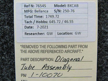 Bellanca 1-10070 Bellanca 8KCAB Diagonal Tube Assembly