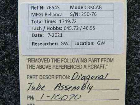 Bellanca 1-10070 Bellanca 8KCAB Diagonal Tube Assembly