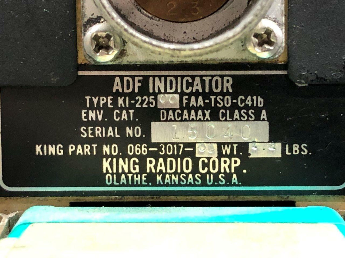 King Radio 066-3017-00 M/N KI-255 Cessna 401 King Radio ADF Indicator 28V