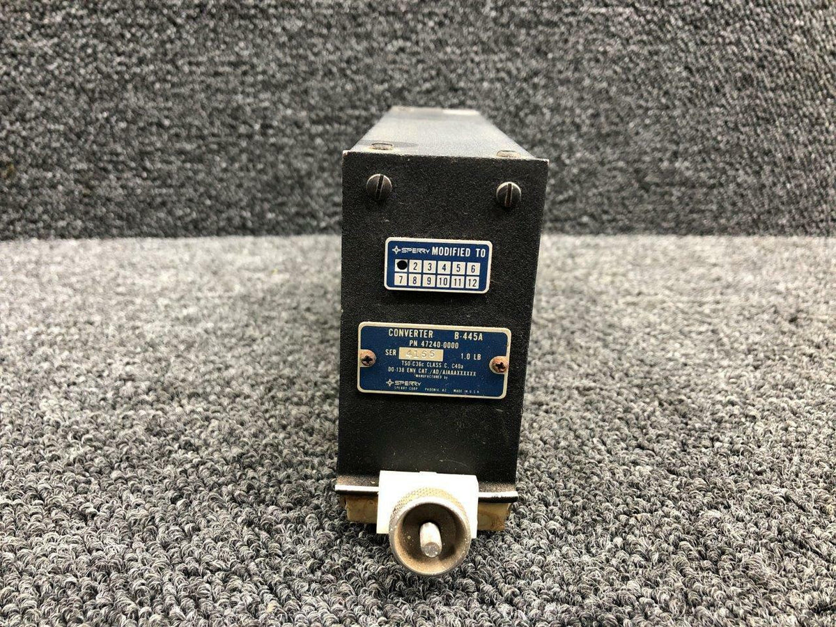 Sperry Corp 47240-0000 M/N B-445A Sperry Corp VOR / LOC Converter W/ Tray 28V