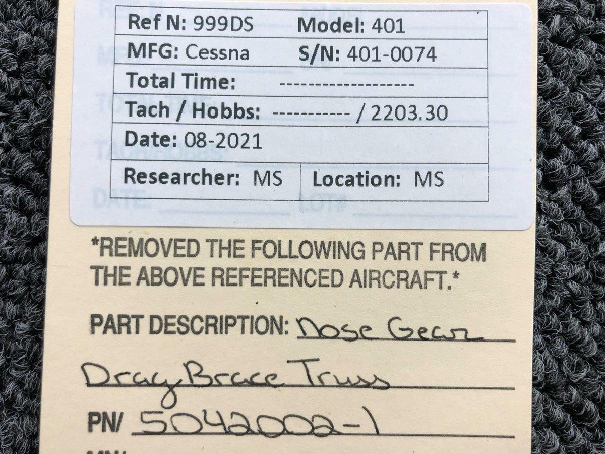 Cessna 5042002-1 Cessna 401 Nose Gear Drag Brace Truss