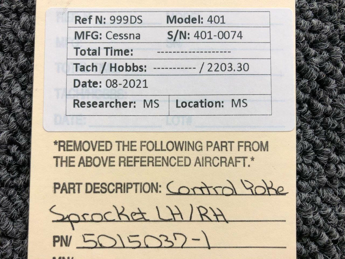 Cessna 5015037-1 Cessna 401 Control Yoke Sprocket LH / RH