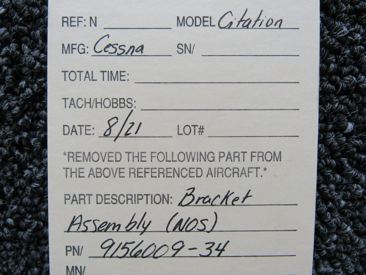 Cessna 9156009-34 Cessna Citation Bracket NEW OLD STOCK