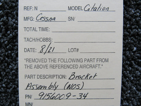 Cessna 9156009-34 Cessna Citation Bracket NEW OLD STOCK