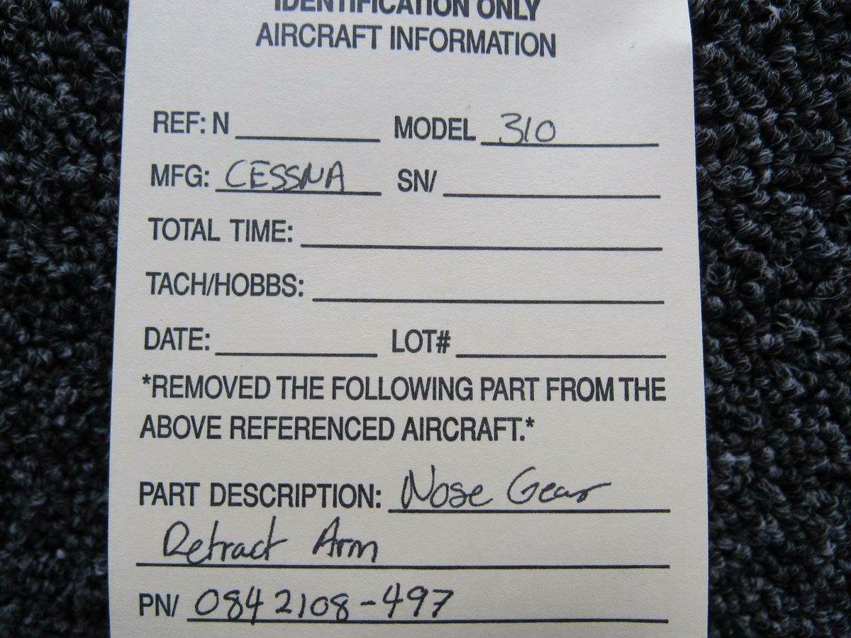 Cessna 0842108-497 Cessna 310 Nose Gear Retract Arm SA