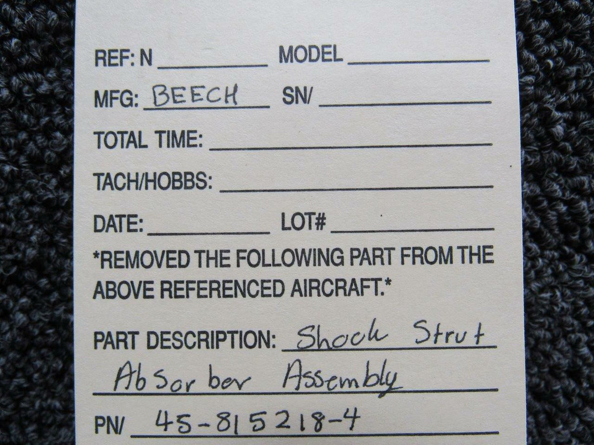 Beechcraft 45-815218-4 Beechcraft Shock Strut Absorber Assembly SA