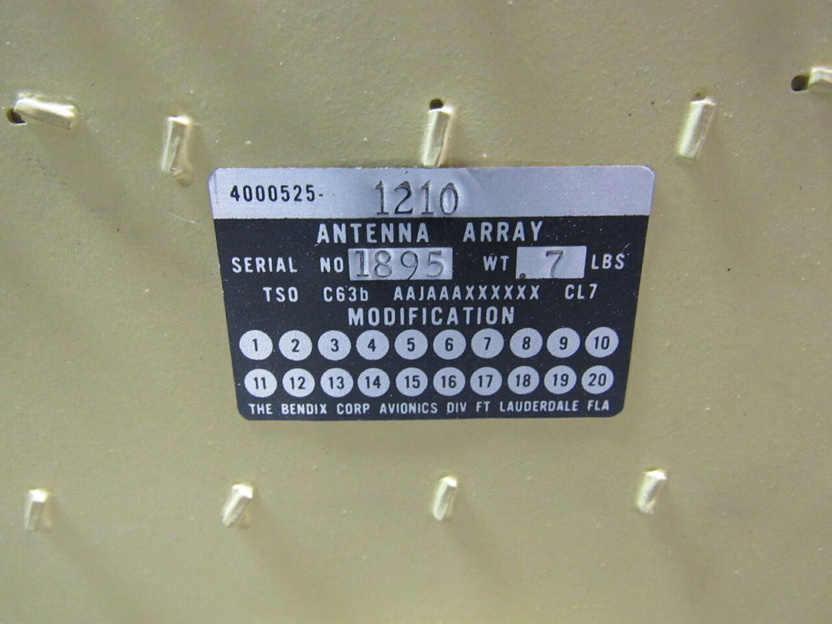 Bendix 4000525-1210 Piper PA31-T1 Bendix DA-144A Antenna Radar W/ Drive
