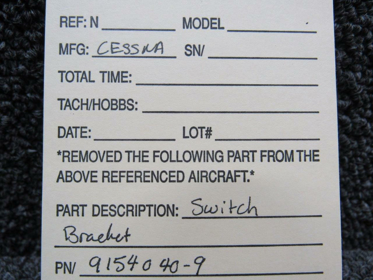 9154040-9 Cessna Switch Bracket (SA) BAS Part Sales | Airplane Parts