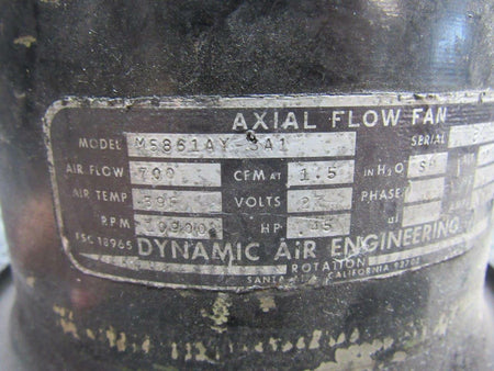M5861AY-3A1 Dynamic Air Axial Flow Fan Housing (SA) BAS Part Sales | Airplane Parts
