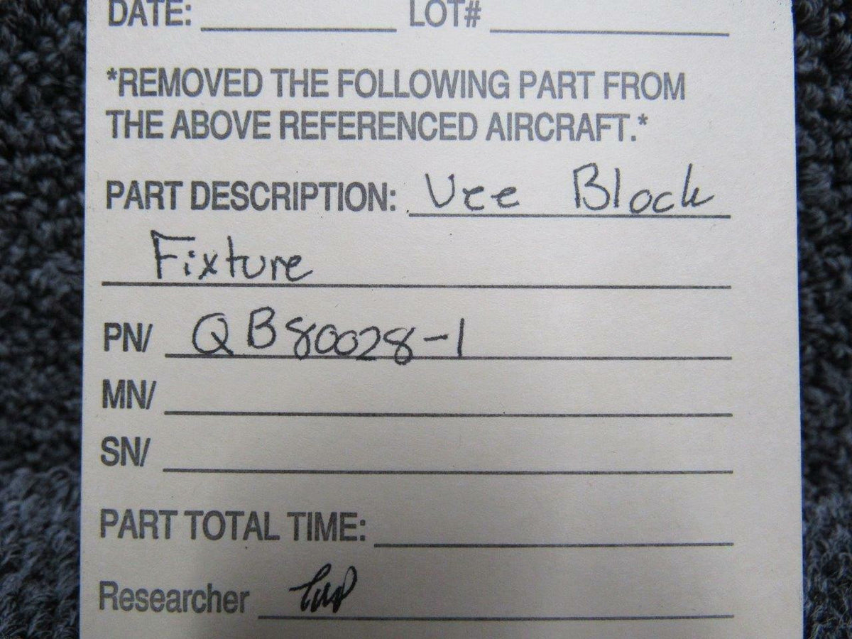 QB80028-1 Vee Block Fixture SA