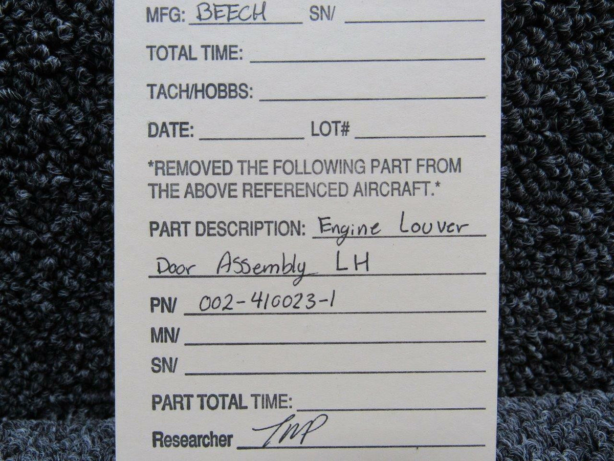Beechcraft 002-410023-1 Beechcraft Engine Louver Door Assembly LH SA