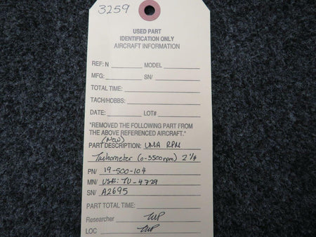 UMA 19-500-104 USE TU-4729 UMA Tachometer NEW OLD STOCK
