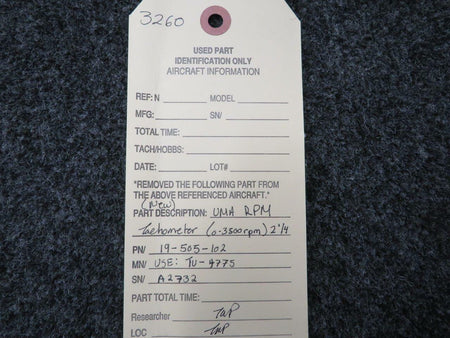 UMA 19-505-102 USE TU-4775 UMA Tachometer NEW OLD STOCK
