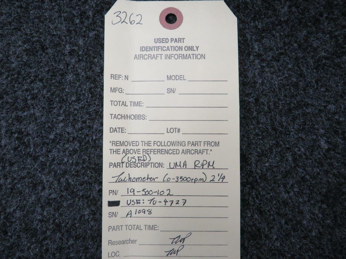 UMA 19-500-102 USE TU-4727 UMA Tachometer