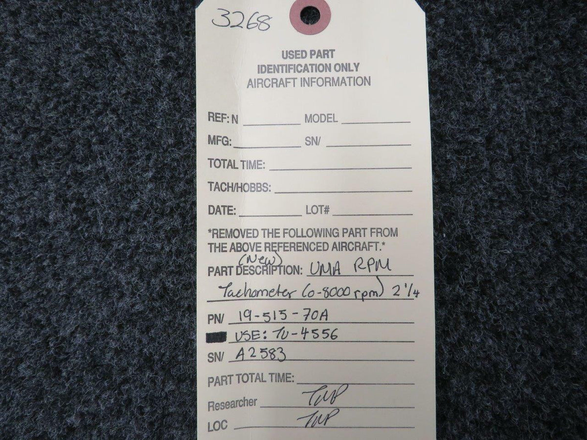 UMA 19-515-70A USE TU-4556 UMA Tachometer NEW OLD STOCK