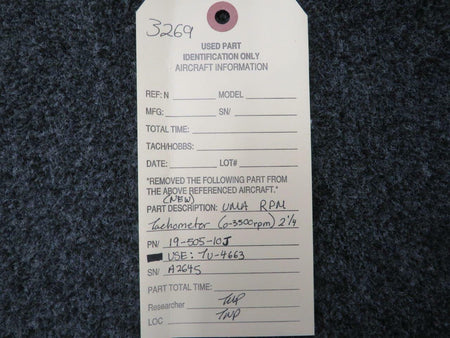 UMA 19-505-10J USE TU-4663 UMA RPM Tachometer NEW OLD STOCK