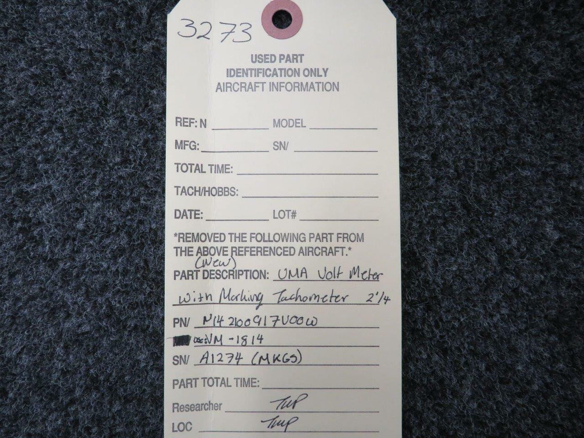 UMA N142100917V00W USE VM-1814 UMA Voltmeter W/ Markings NEW OLD STOCK