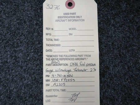 UMA 4-361-015UW USE FPU955 UMA Fuel Pressure Gauge NEW OLD STOCK