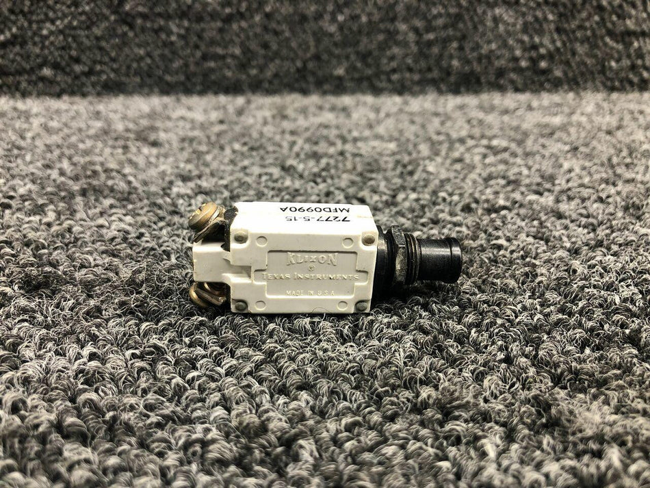 Klixon 7277-5-15 Cessna 320 Klixon Push Breaker Switch Assembly 28V, 15A
