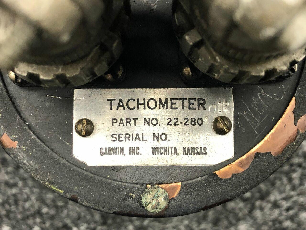 GARWIN 22-280-012 Cessna 320 Garwin Tachometer Indicator Volts 14