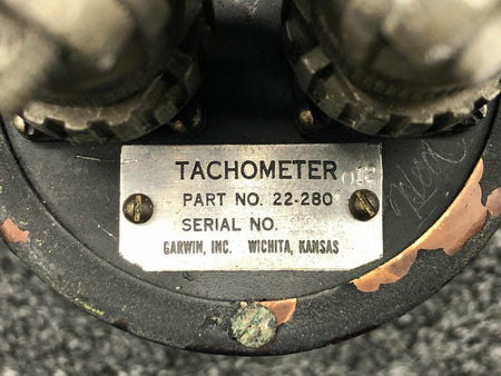 GARWIN 22-280-012 Cessna 320 Garwin Tachometer Indicator Volts 14