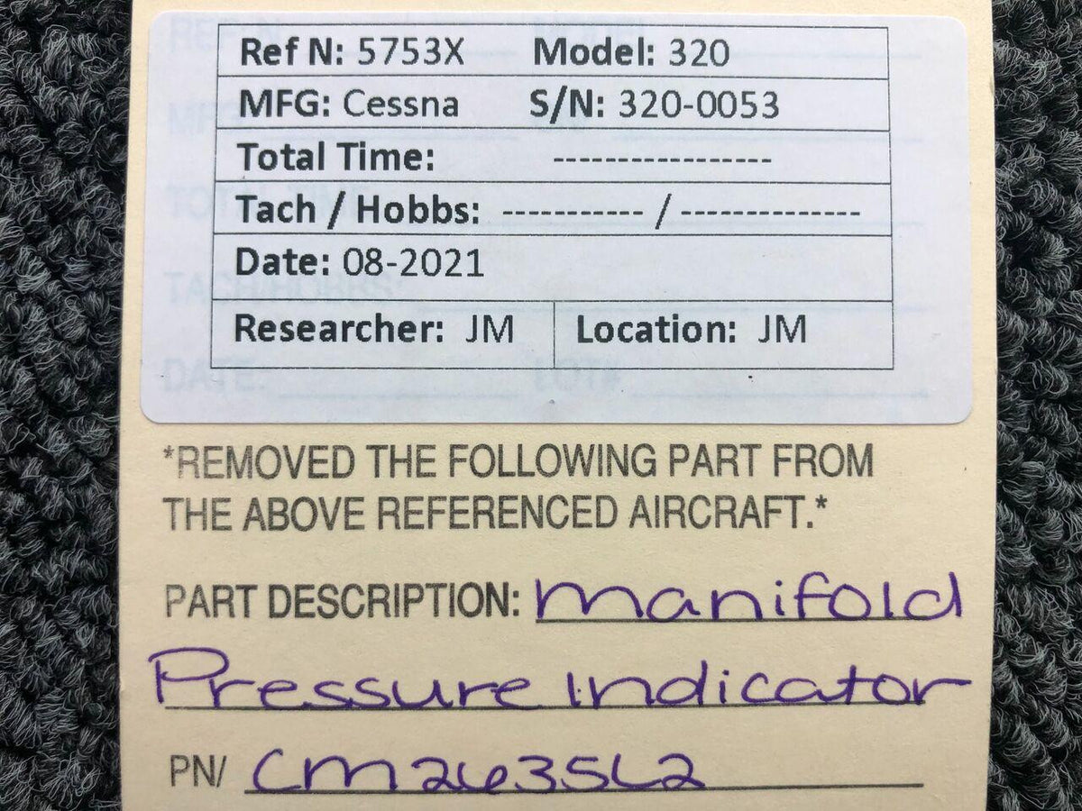 Cessna CM2635L2 Cessna 320 Pressure Manifold Indicator