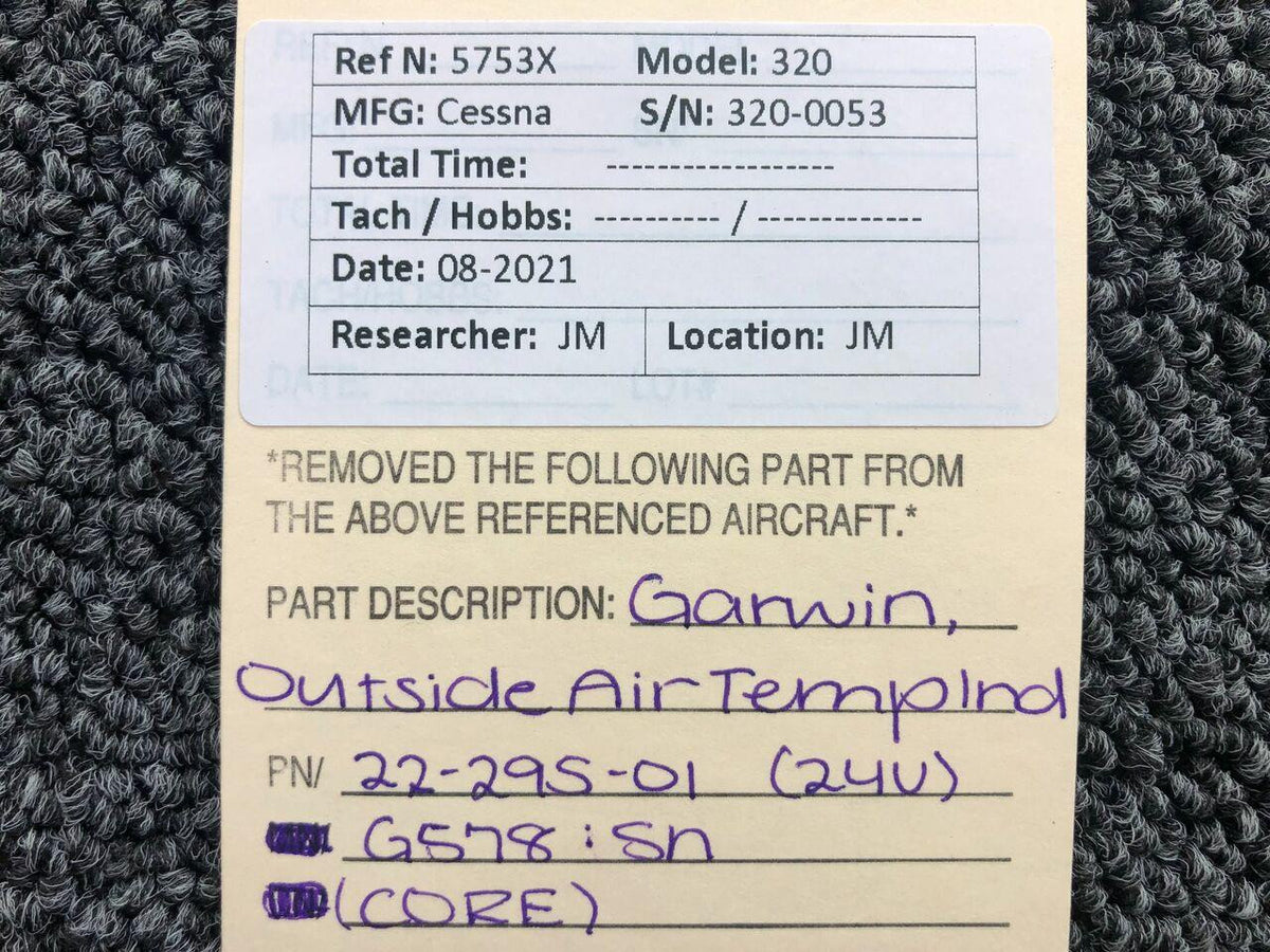 GARWIN 22-295-01 Cessna 320 Garwin Outside Air Temperature Indicator 24V CORE