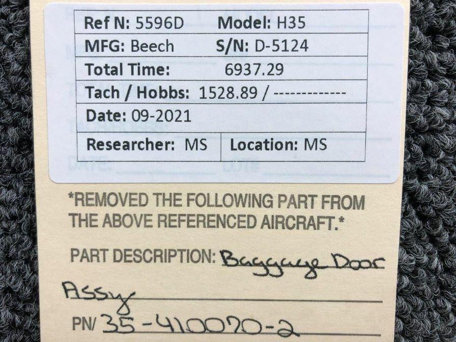 Beechcraft 35-410070-2 Beechcraft H35 Baggage Door Assembly