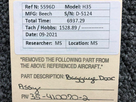 Beechcraft 35-410070-2 Beechcraft H35 Baggage Door Assembly
