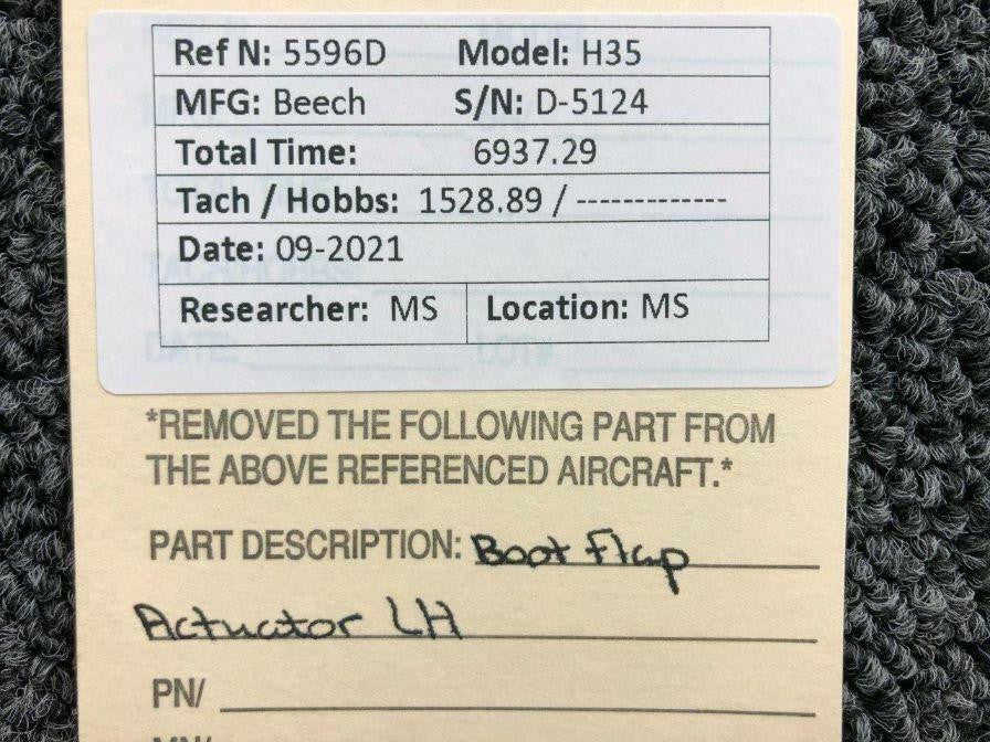 Beechcraft H35 Boot Flap Actuator LH