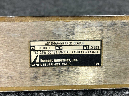 CI-118-1 Comant Marker Beacon Antenna BAS Part Sales | Airplane Parts