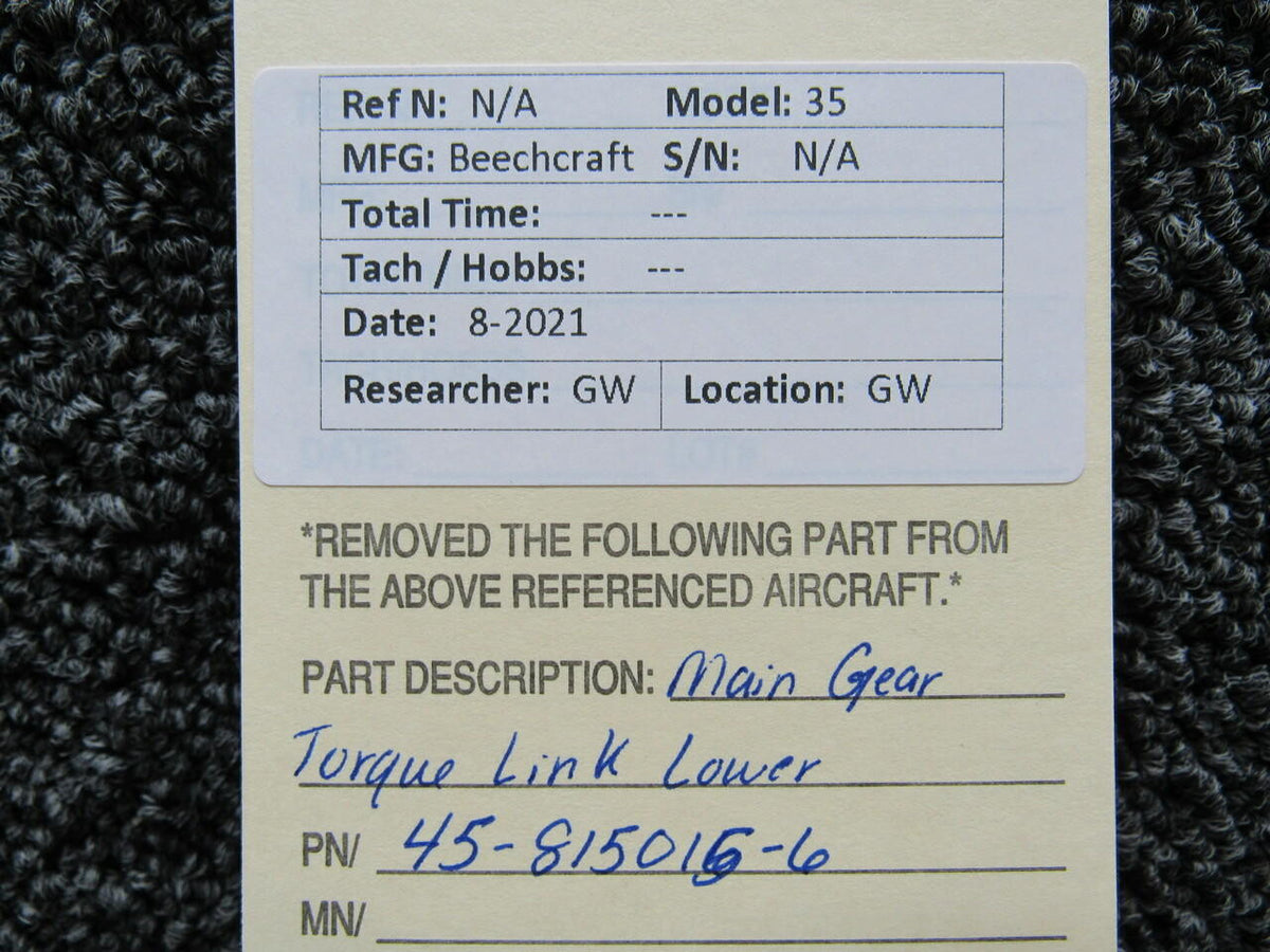 Beechcraft 45-815015-6 Beechcraft H35 Main Gear Torque Link Assy Lower SA