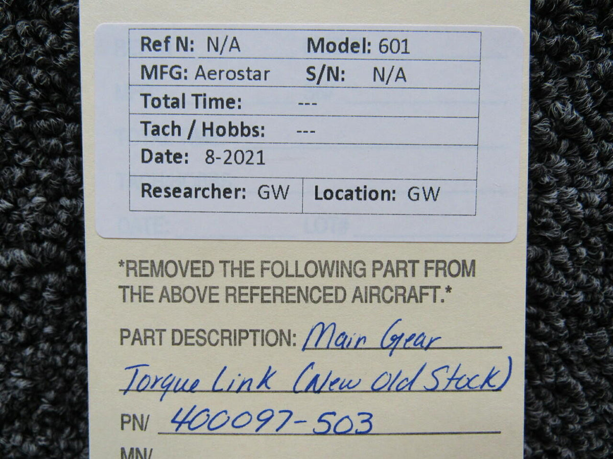 Aerostar 400097-503 Aerostar 601 Main Gear Torque Link NEW OLD STOCK SA