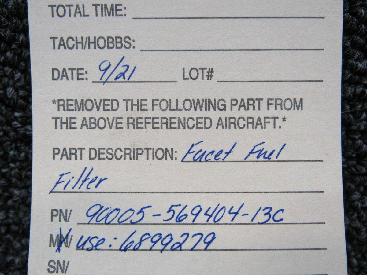 Facet 90005-569404-13C USE 6899279 Facet Fuel Filter SA