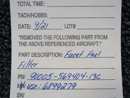 Facet 90005-569404-13C USE 6899279 Facet Fuel Filter SA