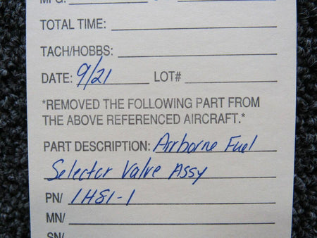 Airborne 1H81-1 Airborne Fuel Selector Valve Assembly SA