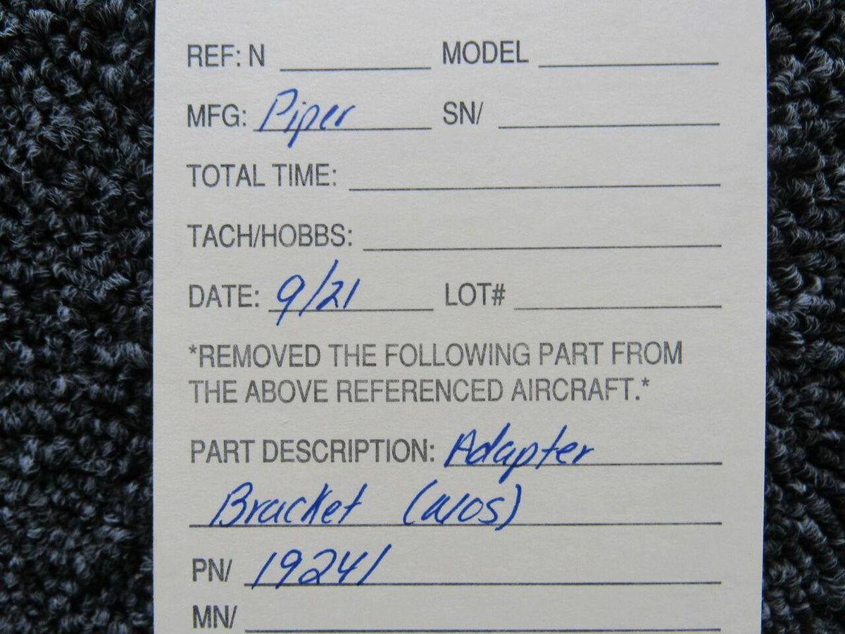 Piper 19241 Piper Adapter Bracket NEW OLD STOCK SA