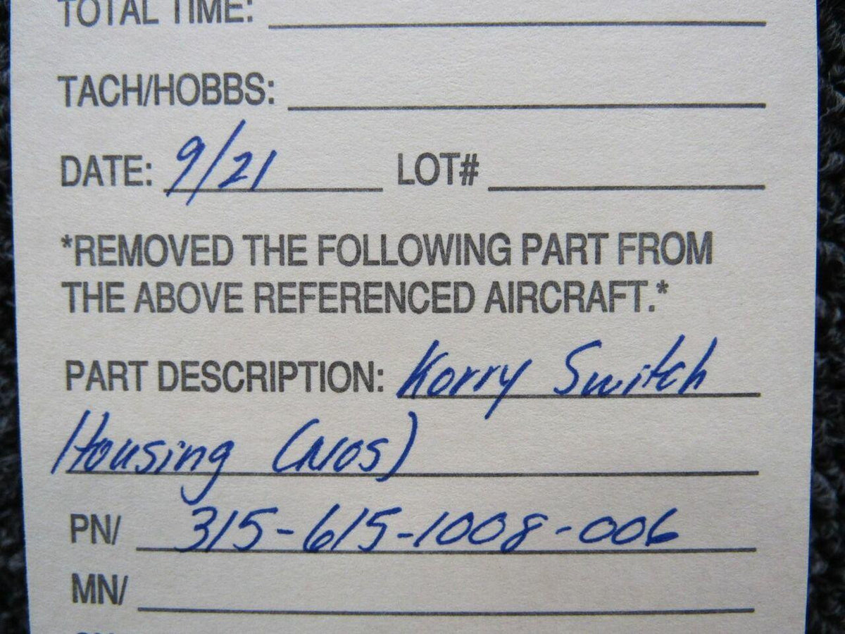 Korry 315-615-1008-006 Korry Switch Housing NEW OLD STOCK SA