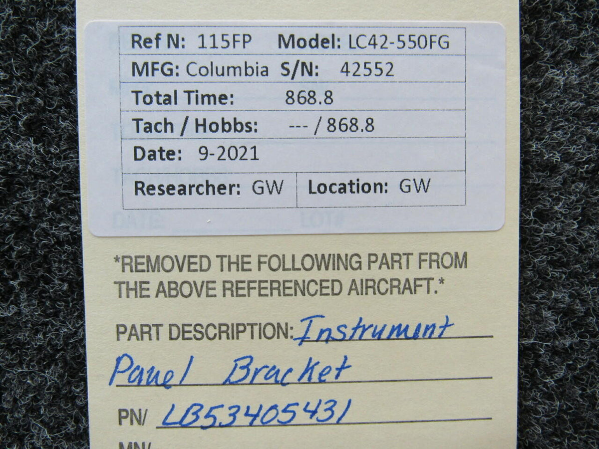 Columbia LB53405431 Columbia 350 Instrument Panel Bracket