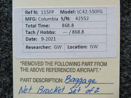 Columbia Columbia 350 Baggage Net Bracket Set of 2